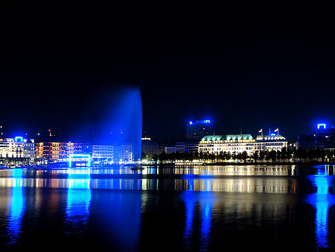 Fotos Binnenalster bei Nacht | Hamburg